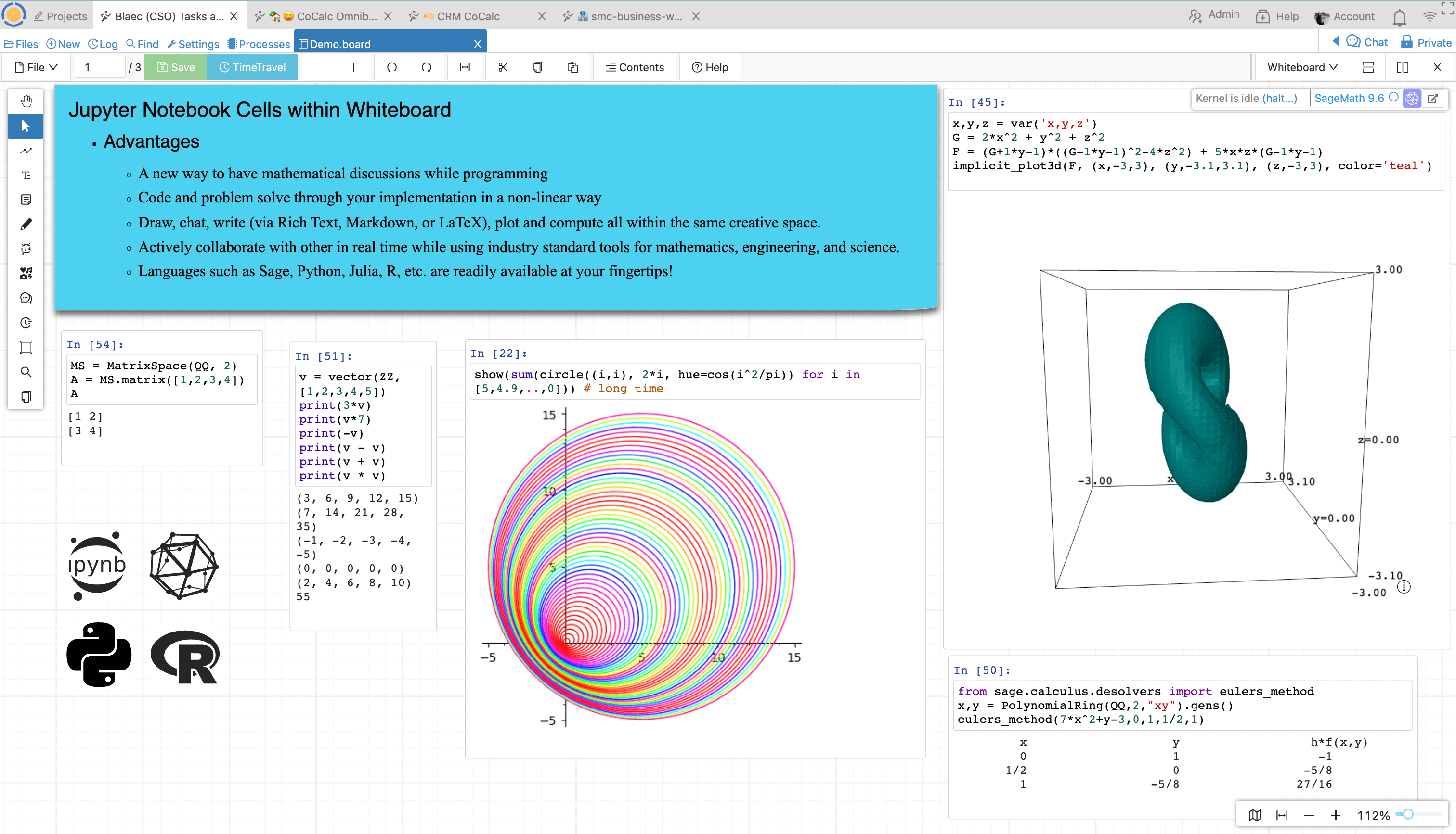 Collaborative Calculation and Data Science